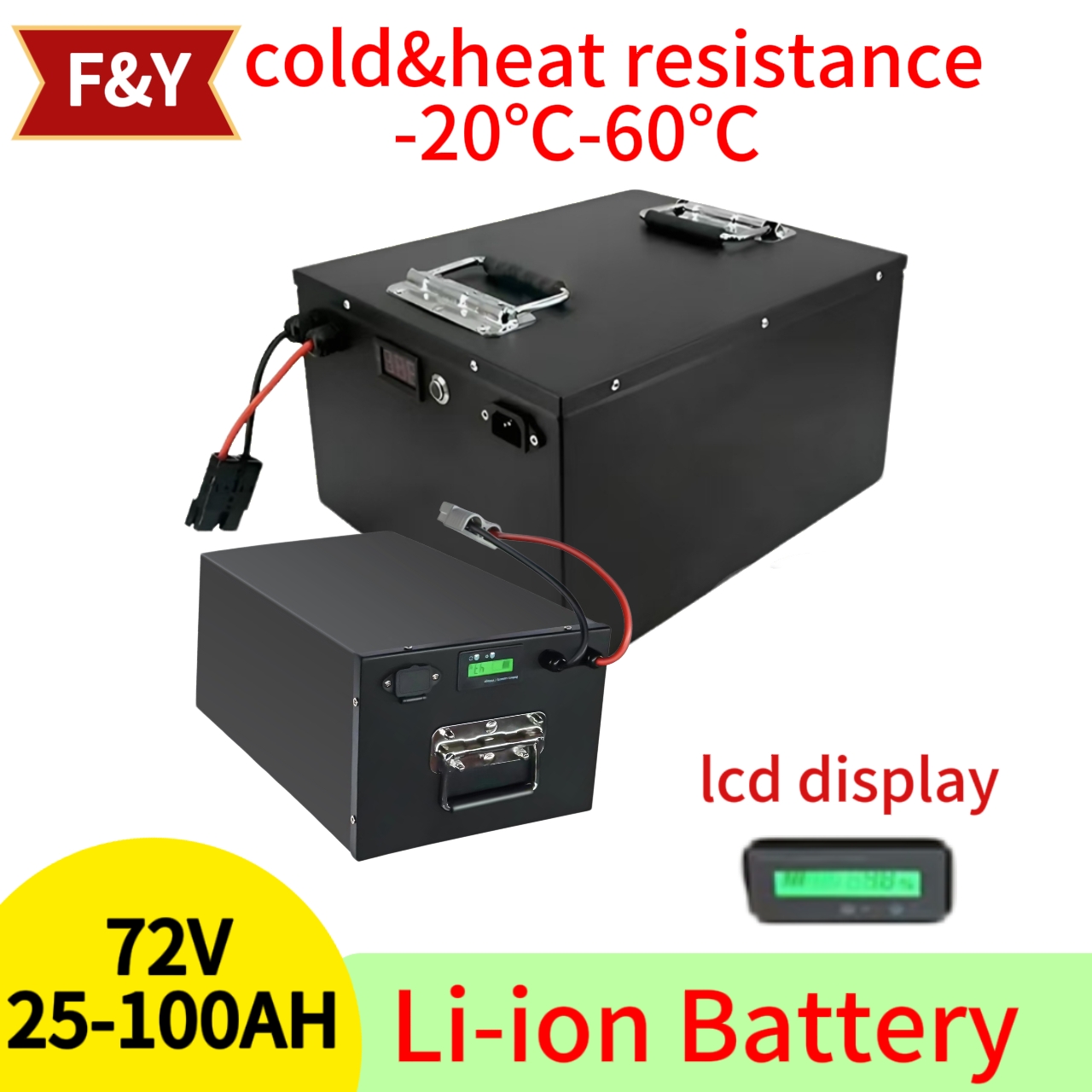 F & Y72V 25Ah 35Ah 45Ah 65Ah 8 - 72V 60Ah Lifepo4 Battery Pack reseña y precio